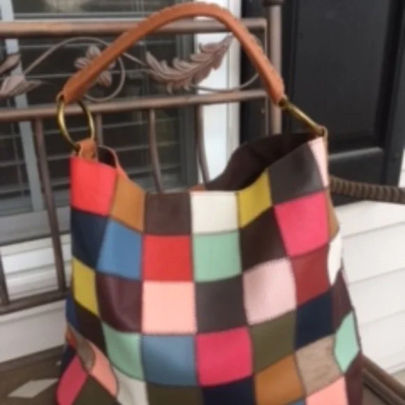 Kooba Leather Patchwork Hobo Bag - Picture 3 of 5